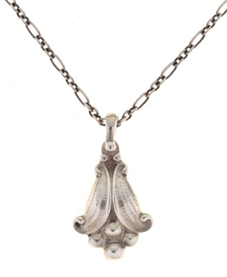 Lot 56 - Georg Jensen Heritage silver pendant on chain