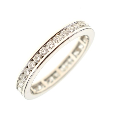 Lot 5 - Platinum diamond full eternity ring