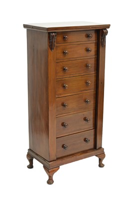 Lot 700 - Victorian mahogany Wellington chest