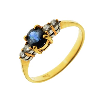 Lot 14 - Sapphire and diamond five-stone dress ring