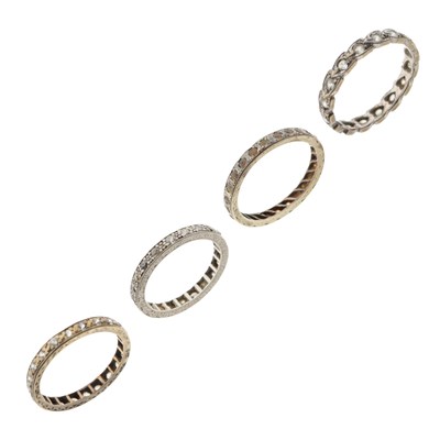 Lot 37 - Four full eternity rings