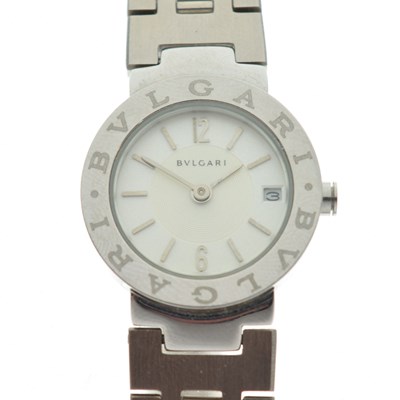 Lot 156 - Bulgari - Lady's stainless steel quartz wristwatch