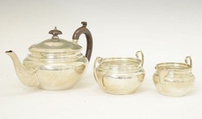 Lot 229 - George V silver three-piece tea set
