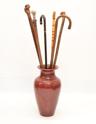 Lot 314 - Collection of walking sticks and canes