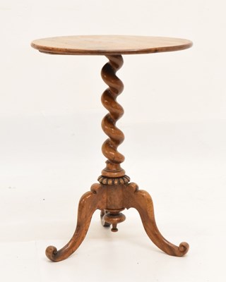 Lot 689 - Victorian walnut tripod occasional table