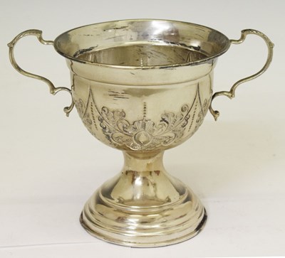 Lot 205 - Edward VII silver twin-handled trophy cup