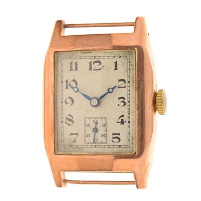 Lot 145 - Gentleman's 9ct gold cased watch head