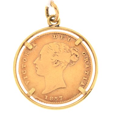 Lot 240 - Queen Victoria half sovereign, 1857