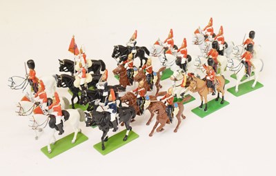Lot 300 - Britains - Quantity of hand-painted metal military figures on horseback