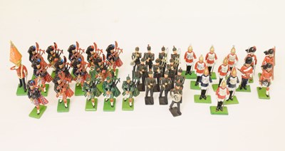 Lot 301 - Britains - Quantity of hand-painted metal military figures