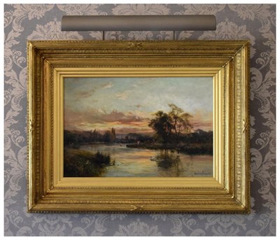 Lot 569 - Alfred de Breanski - Oil on canvas - 'Cookham Reach'
