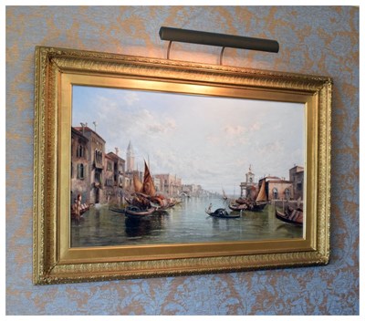 Lot 564 - Alfred Pollentine (1836-1890) - Oil on canvas - The Grand Canal, Venice