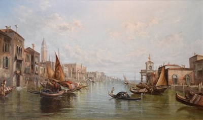 Lot 564 - Alfred Pollentine (1836-1890) - Oil on canvas - The Grand Canal, Venice