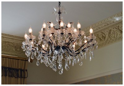 Lot 722 - Pair of eighteen-branch chandeliers