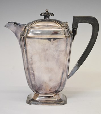Lot 230 - George VI silver pedestal hot water jug/coffee pot