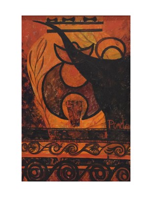 Lot 633 - Shirley Pond - Oil on board - 'Crete'