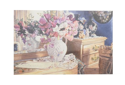 Lot 552 - Frances Shearing - Watercolour - 'Dorothy's Sweet Peas'