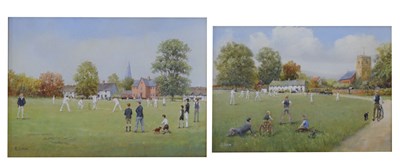 Lot 560 - Richard Rhead Simm (1926-2019) - Pair of oils on metal