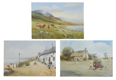 Lot 561 - Richard Rhead Simm (1926-2019) - Three oils on metal