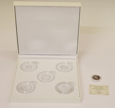 Lot 250 - London Mint Gibraltar silver sovereign five coin set, 2019
