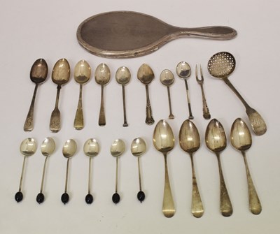 Lot 181 - Assorted silver teaspoons etc