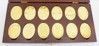 Lot 254 - 'Arms of the Prince & Princess of Wales' silver-gilt medallions