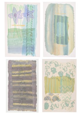 Lot 540 - Elaine Smith - Four modern mixed media works