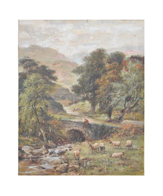 Lot 551 - W.H. Reed (British, 19th century) - Oil on canvas - 'In the Langdale Mountains, Westmoreland'