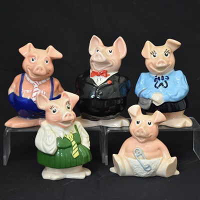 Lot 418 - Collection of five Natwest Wade piggy banks
