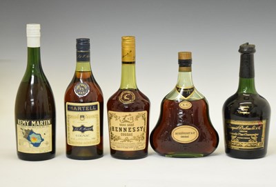 Lot 384 - Five bottles of Cognac