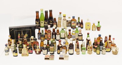 Lot 385 - Quantity of novelty and other miniatures to include liquors, brandy, sherry, whisky, etc