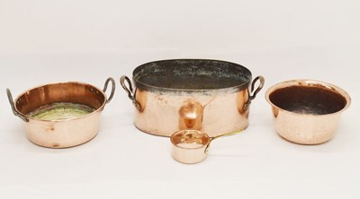 Lot 672 - Large copper two-handled vessel