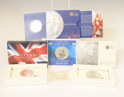 Lot 151 - Five Royal Mint silver britannias