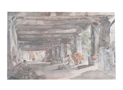 Lot 501 - After Sir William Russell Flint - Signed print - Gossip After Market