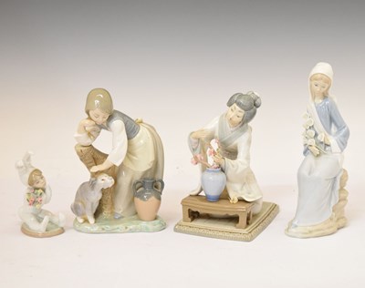 Lot 436 - Lladro - Four porcelain figures