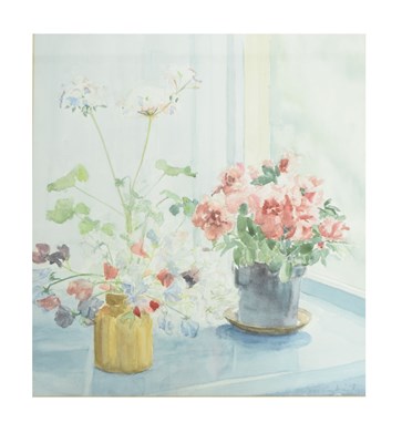 Lot 537 - Sue Galbraith, (Modern) - Watercolour - Still life with flowers
