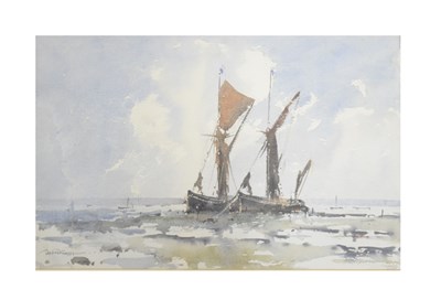 Lot 538 - David Gapper (20th century) - Watercolour - Fishing boats