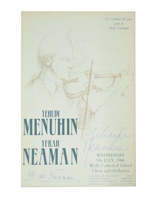 Lot 246 - Yehudi Menuhin poster, signed