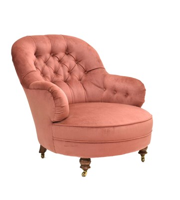 Lot 674 - Victorian deep-buttoned nursing chair
