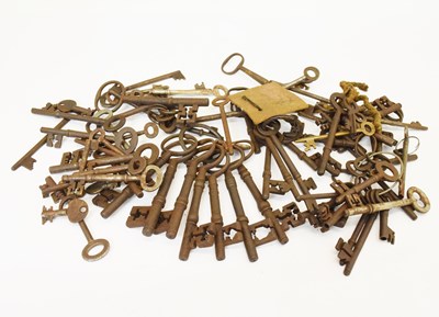 Lot 214 - Quantity of old iron and steel keys