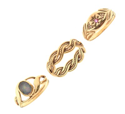 Lot 20 - Three gold rings