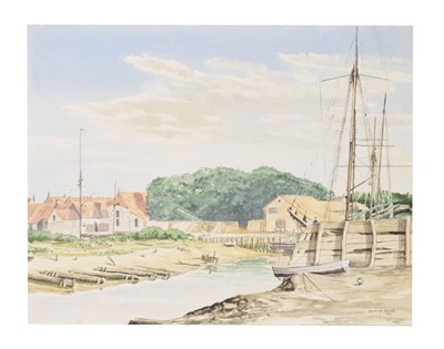 Lot 509 - Godfrey Sayers (b.1942) - Oil on board - Woodbridge, Suffolk