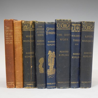 Lot 398 - Rudyard Kipling - Eight first edition books