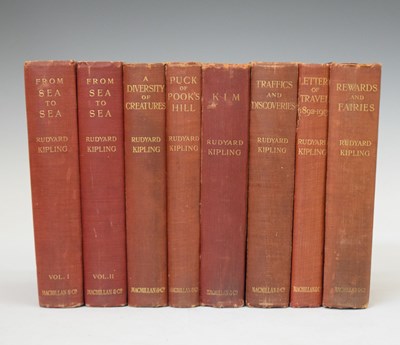 Lot 399 - Rudyard Kipling - Eight first and later edition books