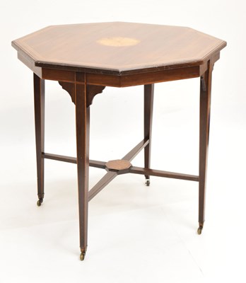 Lot 663 - Edwardian inlaid octagonal centre table