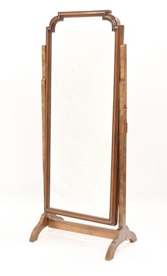 Lot 667 - Mahogany framed cheval mirror