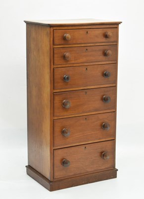 Lot 623 - Mahogany tall chest