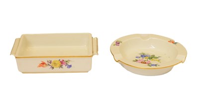 Lot 440 - Meissen pin dish and ashtray