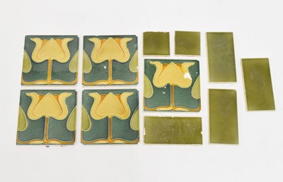 Lot 416 - Set of Art Nouveau style tiles
