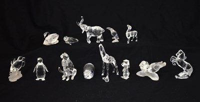 Lot 435 - Thirteen Swarovski Crystal animal and bird figures